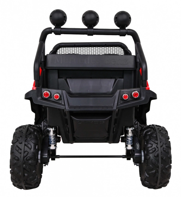 Mercedes Benz Unimog pentru copii Roșu + 4x4 + telecomandă + suport bagaje + pornire lentă + MP3 LED