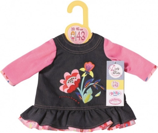 Dolly Moda rochiță din denim, 43 cm