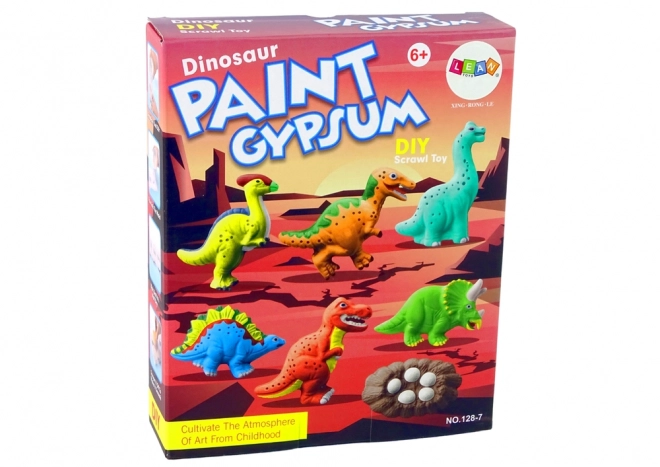 Set creativ dinozauri din ghips de pictat
