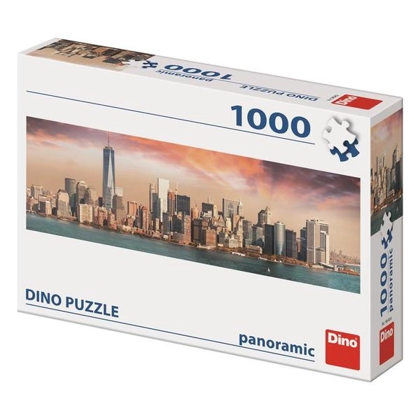 Puzzle panoramic DINO Manhattan la apus, New York 1000 piese