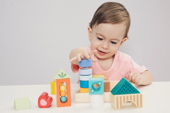 Klocki senzoriale multifuncționale cu 7 funcții Montessori de la Classic World