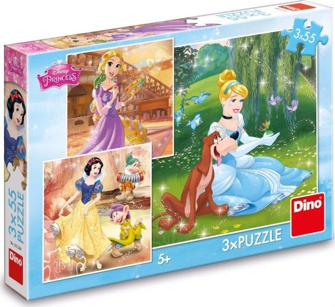 Puzzle Dino Prințesele Disney 3x55 Piese