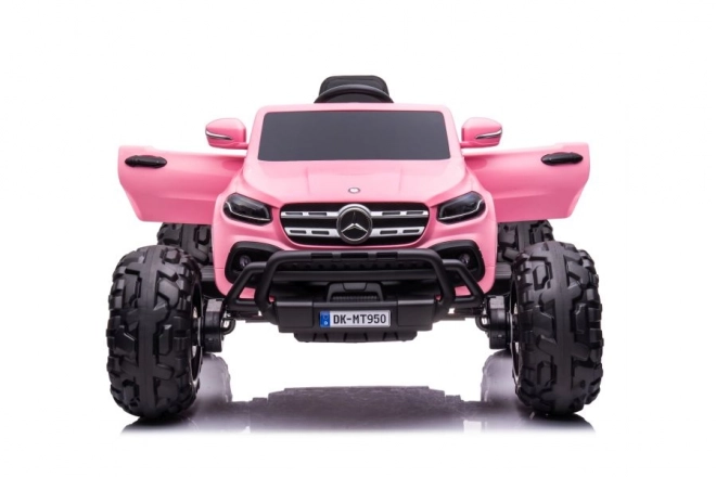 mașină electrică Mercedes roz deschis 4x4