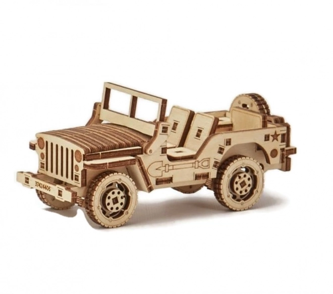 puzzle 3D din lemn jeep