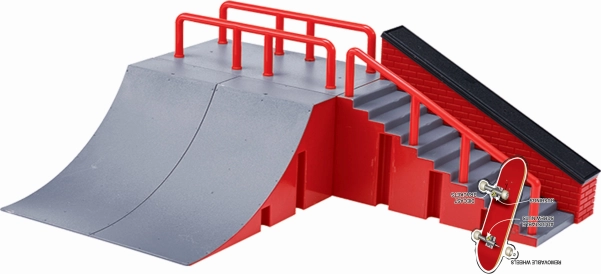 Set Fingerboard cu rampă și scări