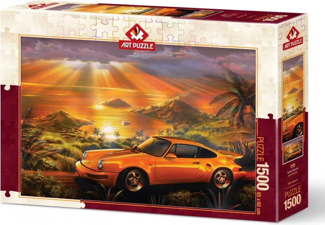 Puzzle mașină galbenă 1500 piese