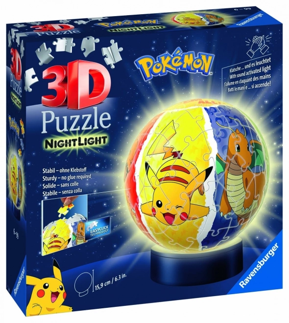 Puzzle 3D Kula Luminoasă Pokemon