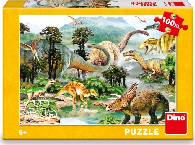 Puzzle dinozauri 100 piese