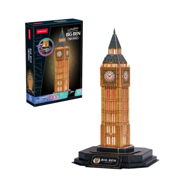 Puzzle 3D Big Ben Versiunea de Noapte