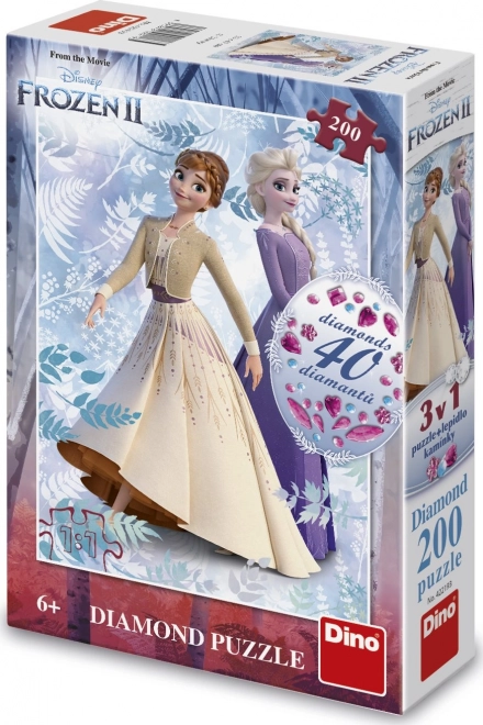 Puzzle cu Bijuterii Frozen 2, 200 Piese