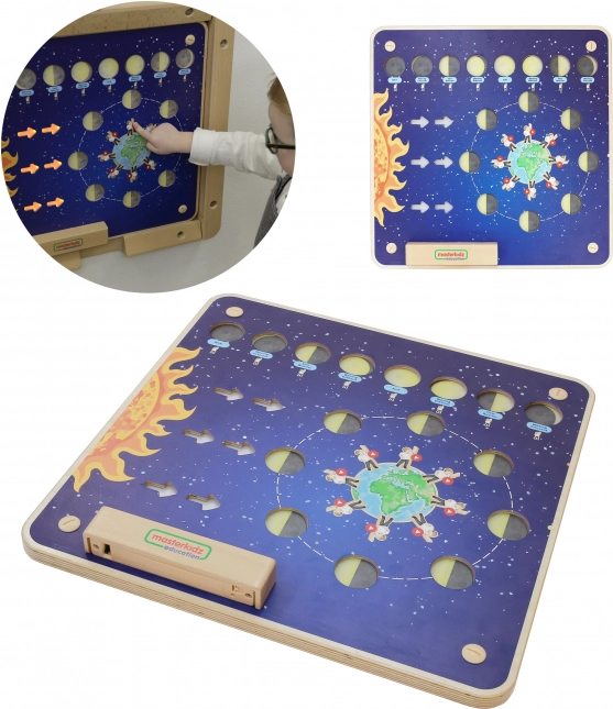 Tablă educativă Fazele Lunii Montessori