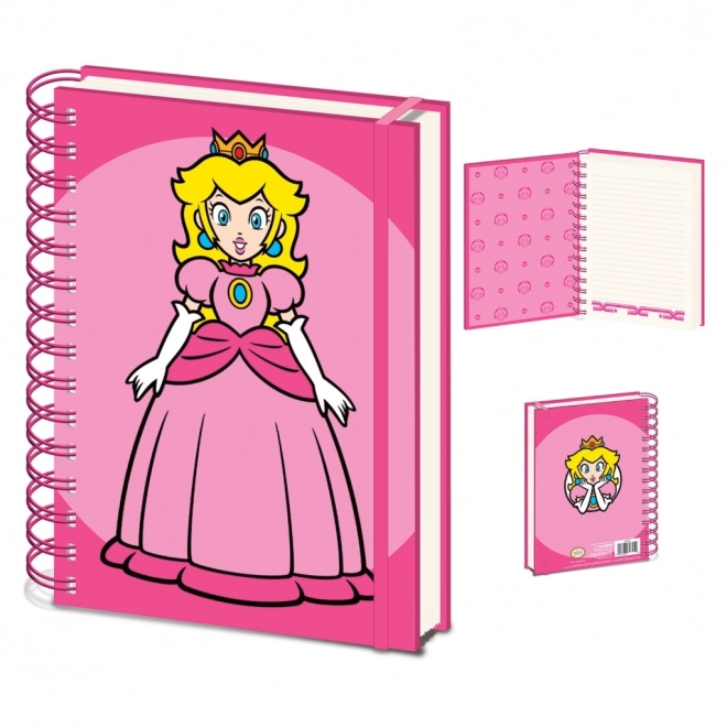 Caiet cu inele A5 Prințesa Peach Super Mario