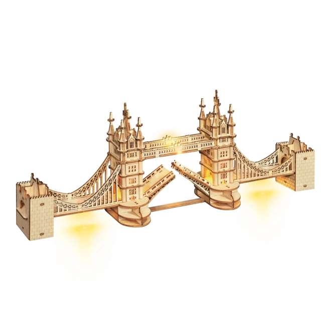 Puzzle 3D din lemn iluminat - Tower Bridge