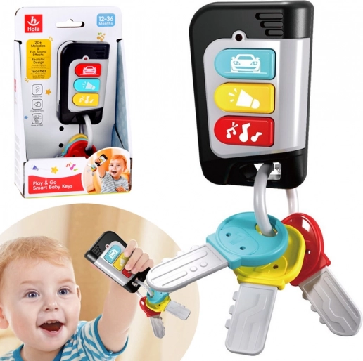 Chei auto interactive pentru copii cu telecomandă, sunete și melodii