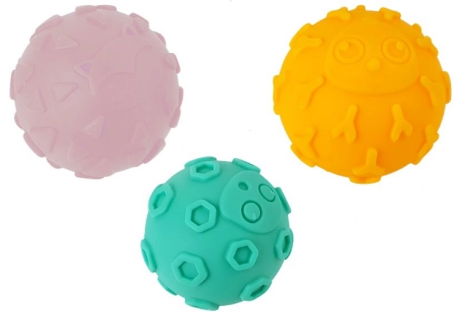 Bile senzoriale colorate pentru bebeluși set 6