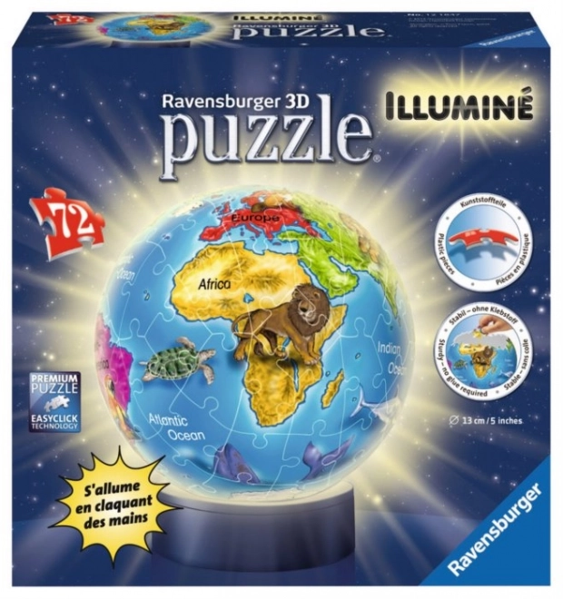 Puzzel glob 3D luminos Ravensburger