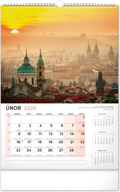 Calendar de perete Praga 2026