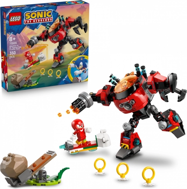 Cărămizi Sonic Knuckles împotriva Dr. Eggman în Mechu Egg Crusher