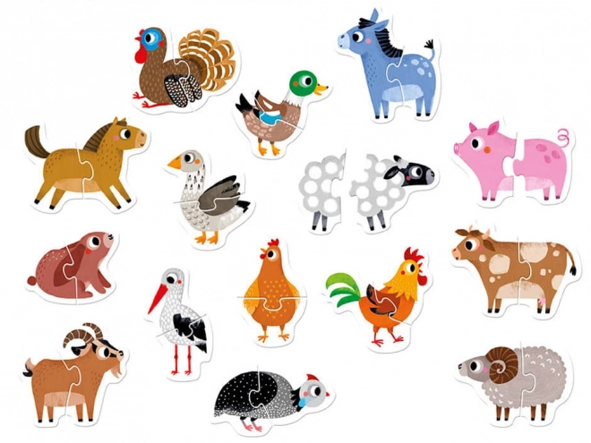 Puzzle animale ferma pentru copii