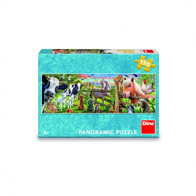 Puzzle panoramic Dino Ferma 150 piese