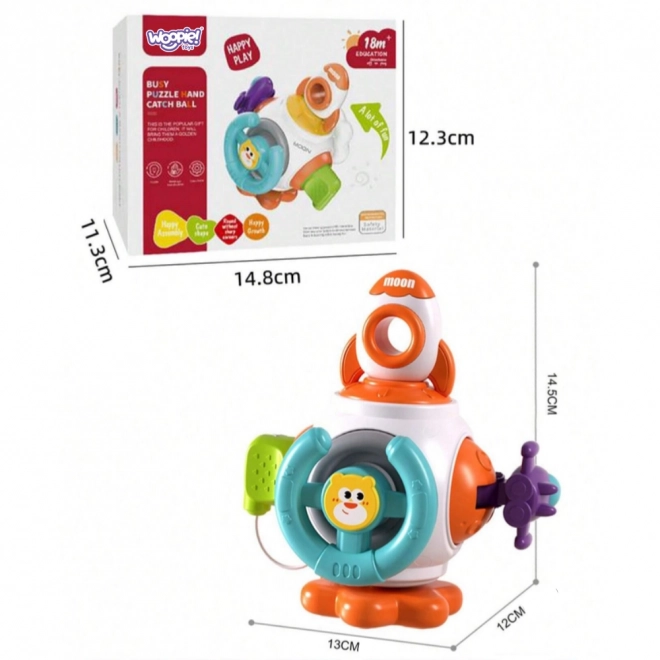 Racheta cosmică Montessori 6 în 1 pentru copii de la 18 luni