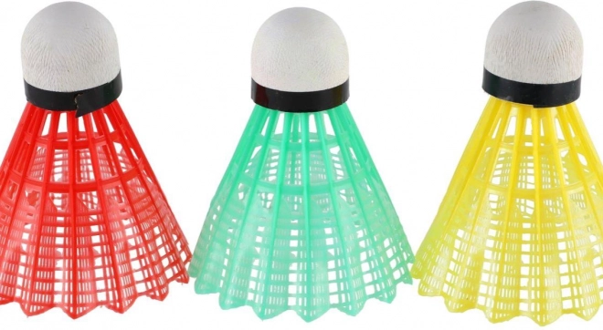 Fluturași/volane colorate de badminton 3 buc