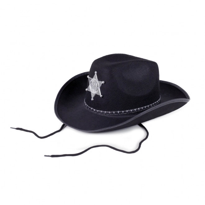 Pălărie șerif cowboy cu stea pentru adulți