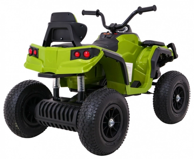 ATV Quad Aer Verde + roți gonflabile + radio MP3 + pornire lentă