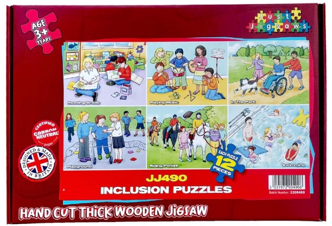 Puzzle educativ din lemn Just Jigsaws cu 72 de piese