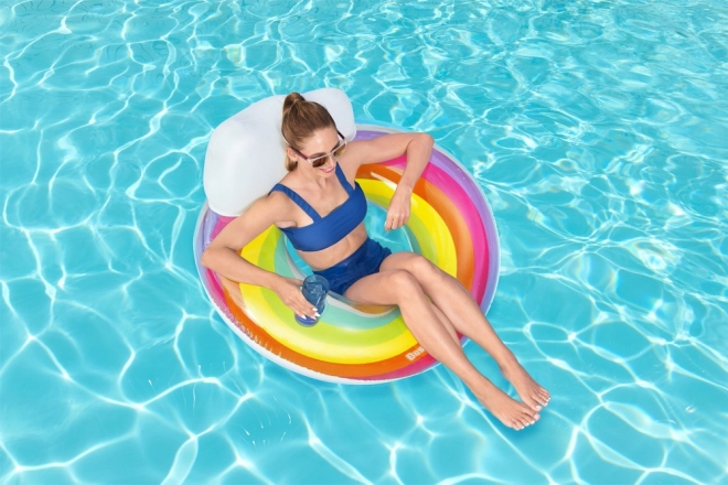 Colac gonflabil pentru înot Bestway 107 cm curcubeu