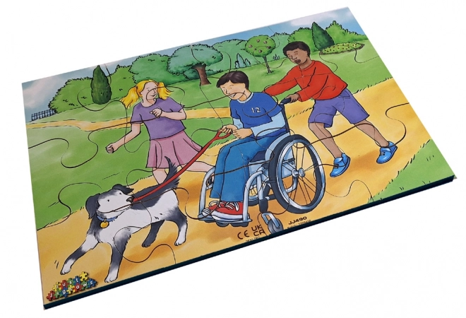 Puzzle educativ din lemn Just Jigsaws cu 72 de piese