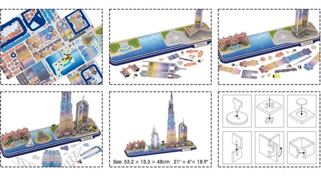 panorama 3D luminat CityLine Dubaj 182 piese