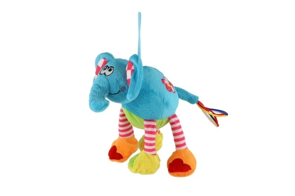 Elefant de pluș colorat 17 cm