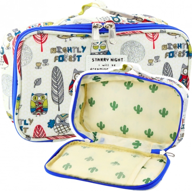 Organizator penar Școlar Bufniță Alb 22,5 cm