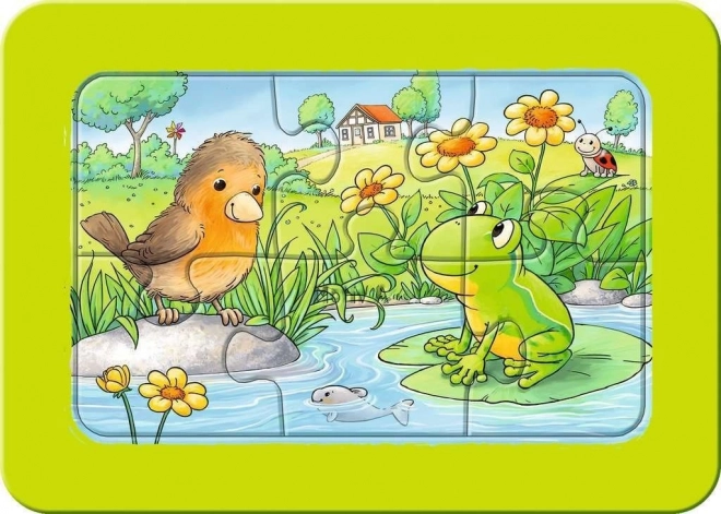 Puzzle pentru copii Animale din grădină de la Ravensburger