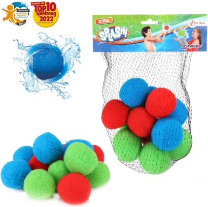 Bile de apă textile reutilizabile 5 cm, 12 bucăți în plasă
