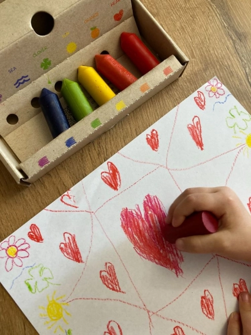 Creioane colorate cerate ecologice Junior 6 buc