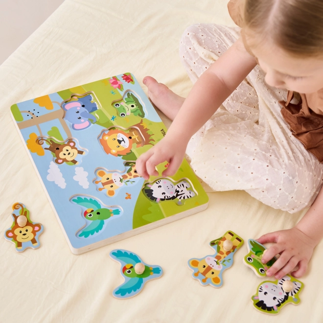 Puzzle cu sunete animale exotice