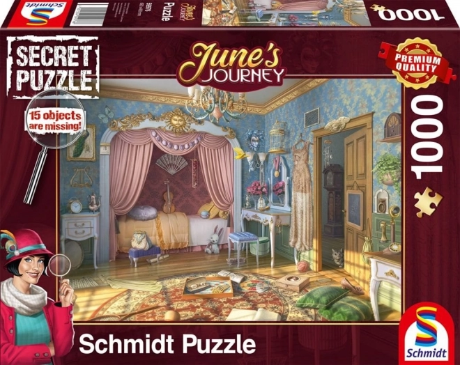 Puzzle secret SCHMIDT June's Journey: Dormitorul domnișoarei June 1000 piese