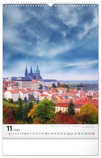 calendar de perete praga 2025