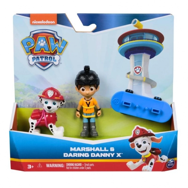 set figurine marshall și danny x din patrula cățelușilor