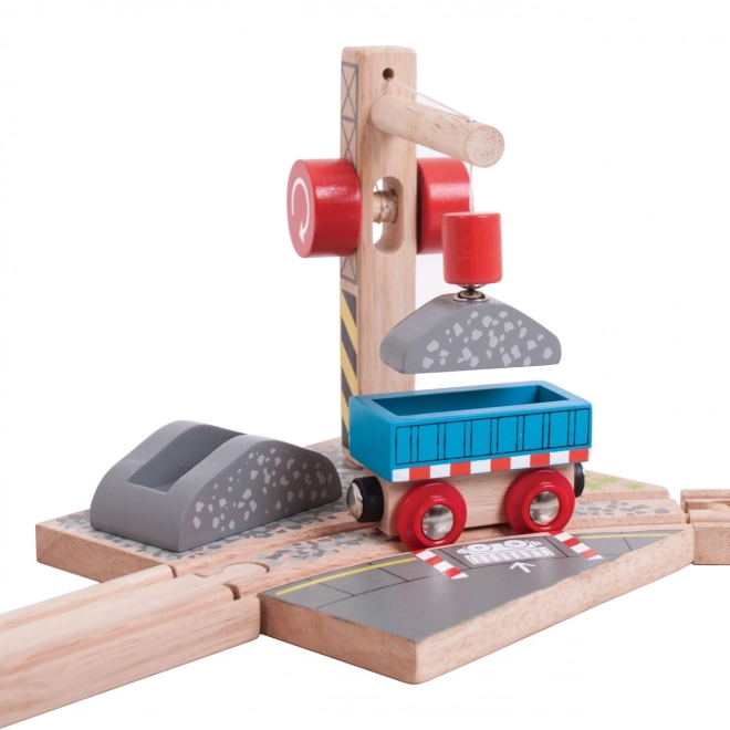 Jeřáb cu balast Bigjigs Rail