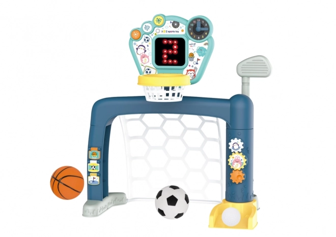 Set 3 în 1 Jocuri pentru Micuți Golf Baschet Fotbal