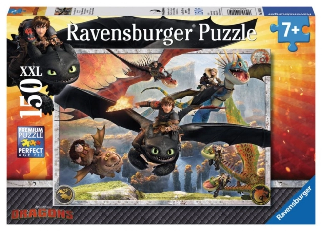 Puzzle Cum să îți dresezi dragonul: Dragoni prietenoși XXL 150 piese