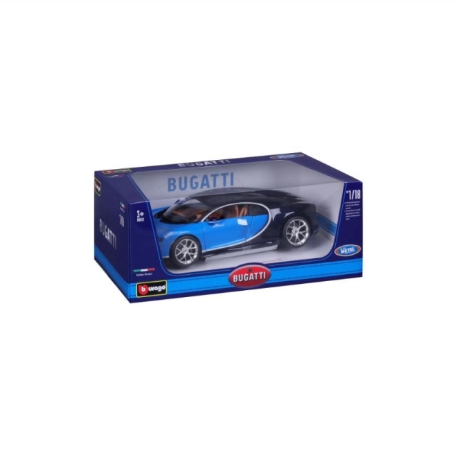 Mașinuță metalică Bugatti Chiron albastru Bburago 1:18