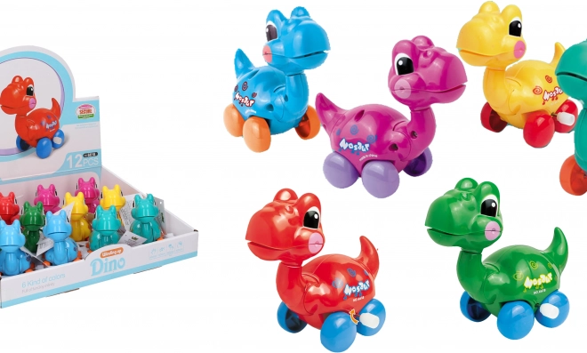 Dinozaur cu mecanism de întindere din plastic 10 cm