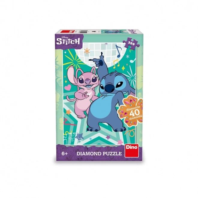 Puzzle 200 piese STITCH cu diamante