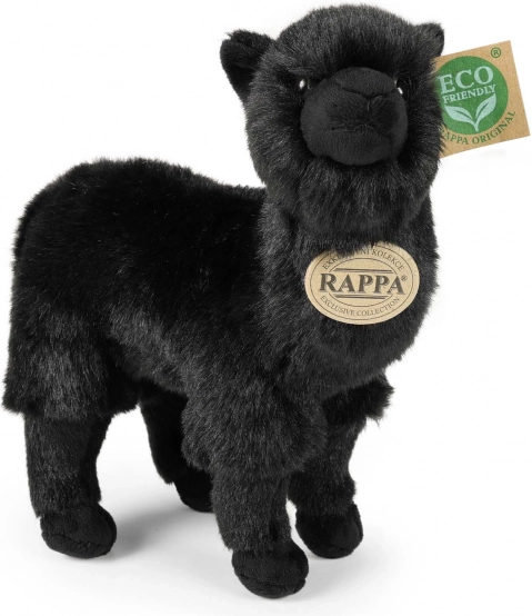 Lama Alpaca din pluș neagră 23 cm eco-friendly