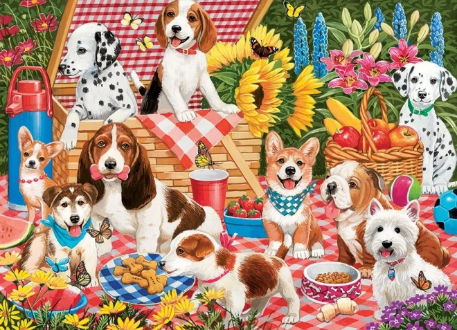 Puzzle de familie Cobble Hill - Petrecere la picnic 350 piese