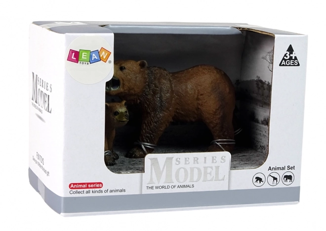 Set 2 figurine urs grizzly cu pui